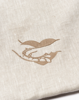 Poesia Embroidered Linen Canvas Bag