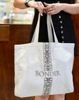 Poesia Embroidered Linen Canvas Bag