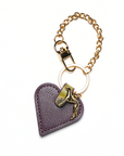 Purrble Leather Heart Bag Charm