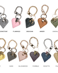 Emerald Leather Heart Bag Charm