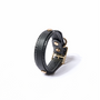Slim Obsidian Leather Collar