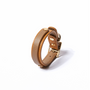 Slim Amber Leather Collar