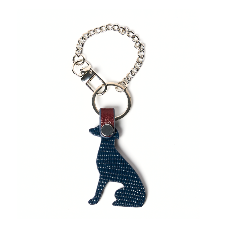 Rosette Leather Greyhound Bag Charm