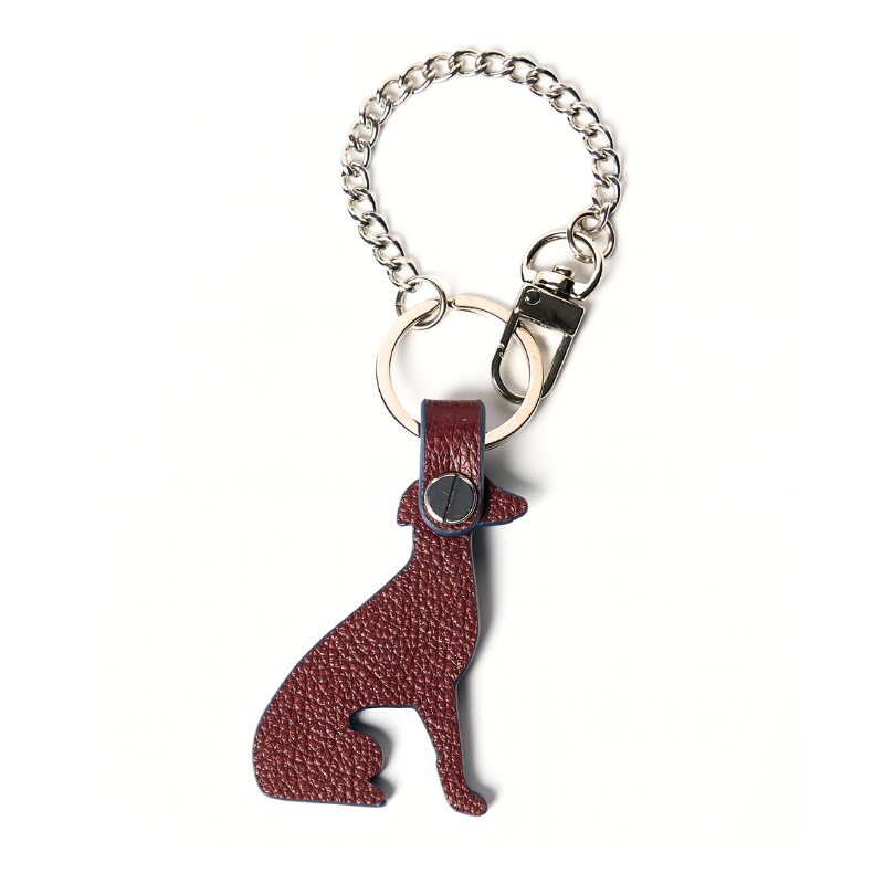 Rosette Leather Greyhound Bag Charm