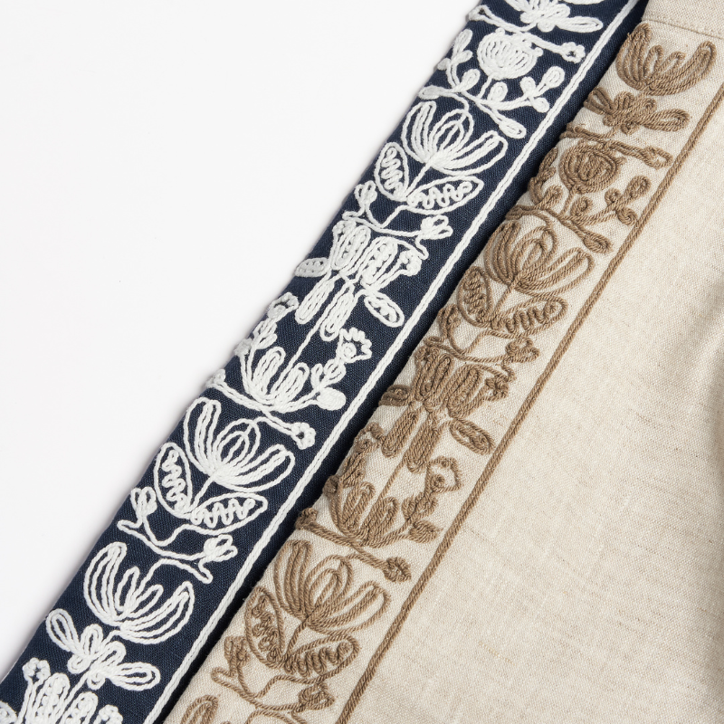 Poesia Embroidered Linen Shirt