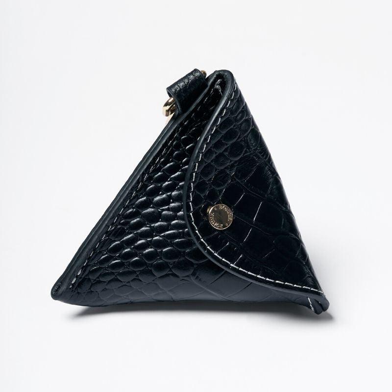 Obsidian Leather Poop Bag - BONDIR