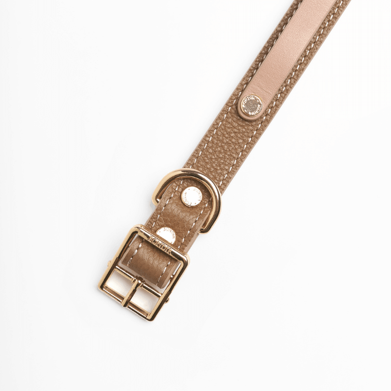 Slim Blushwood Leather Collar - BONDIR