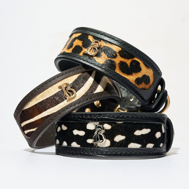 Jungle Fleck Pony Hair Dog Collar