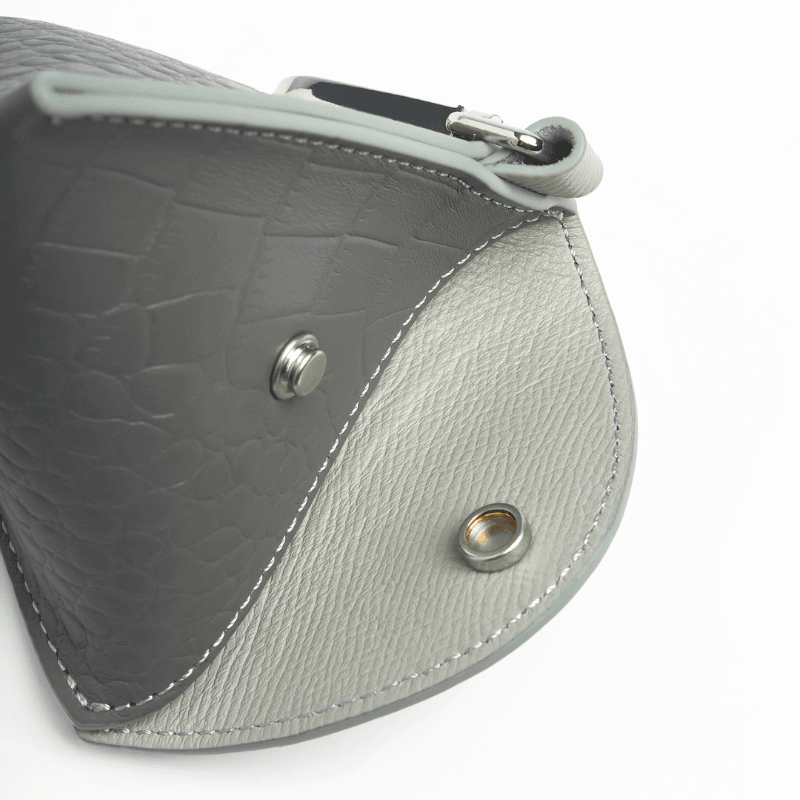 Moonstone Leather Poop Bag (Croc Side) - BONDIR