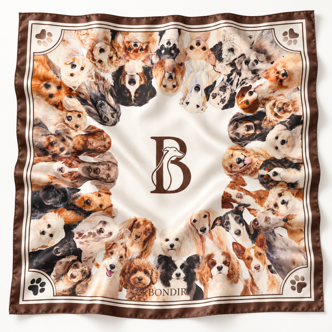The Pawtrait Silk Scarf