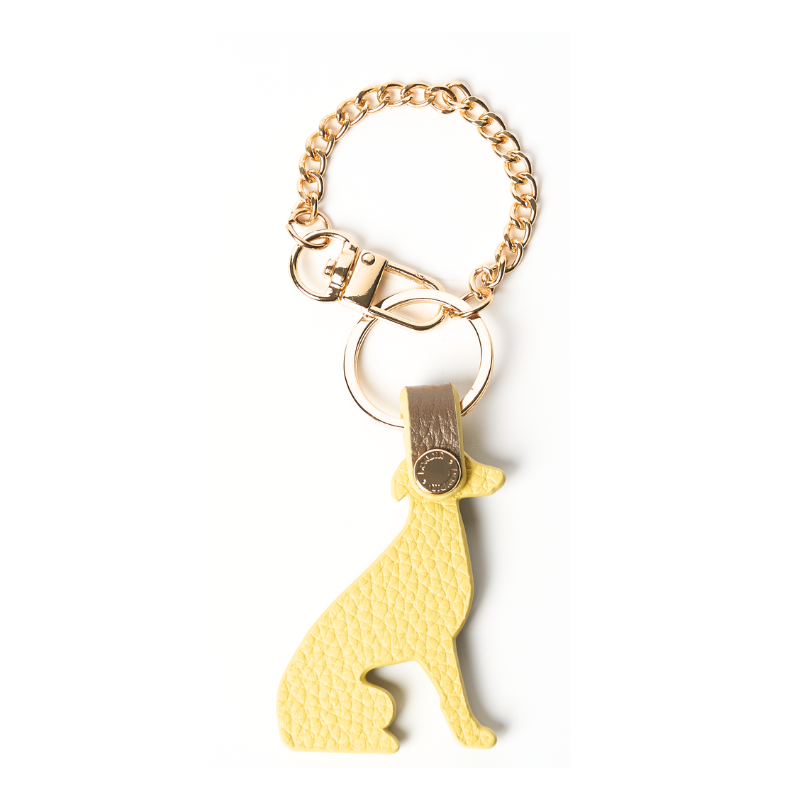 Rosy Leather Greyhound Bag Charm