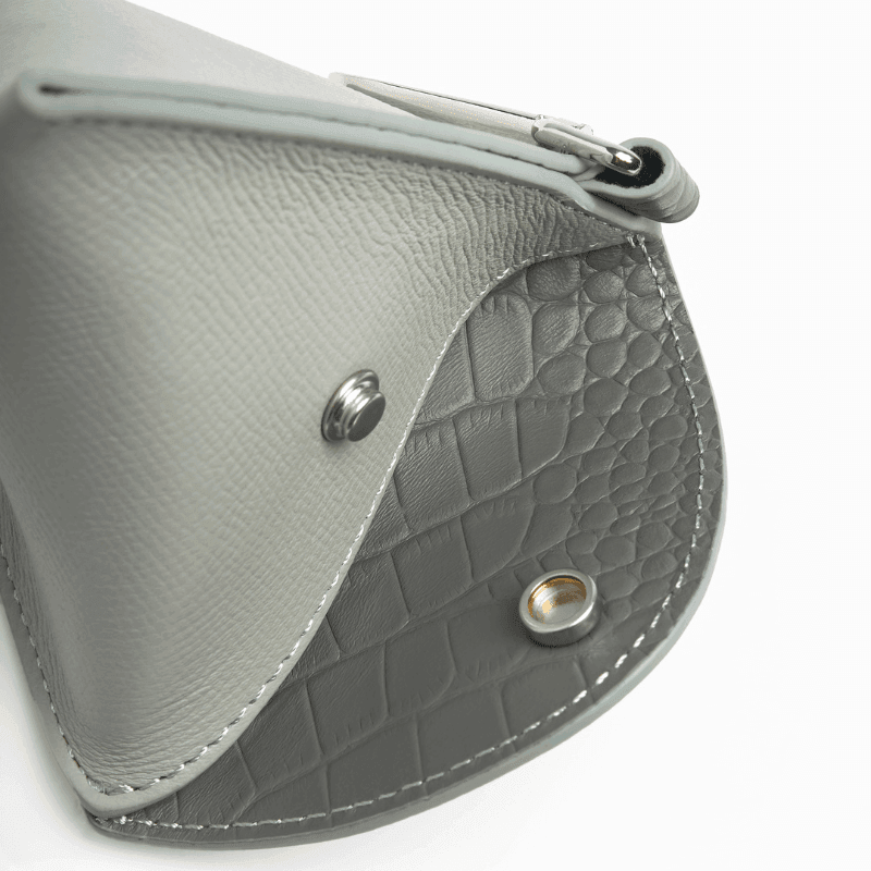 Moonstone Leather Poop Bag (Reversed Side) - BONDIR