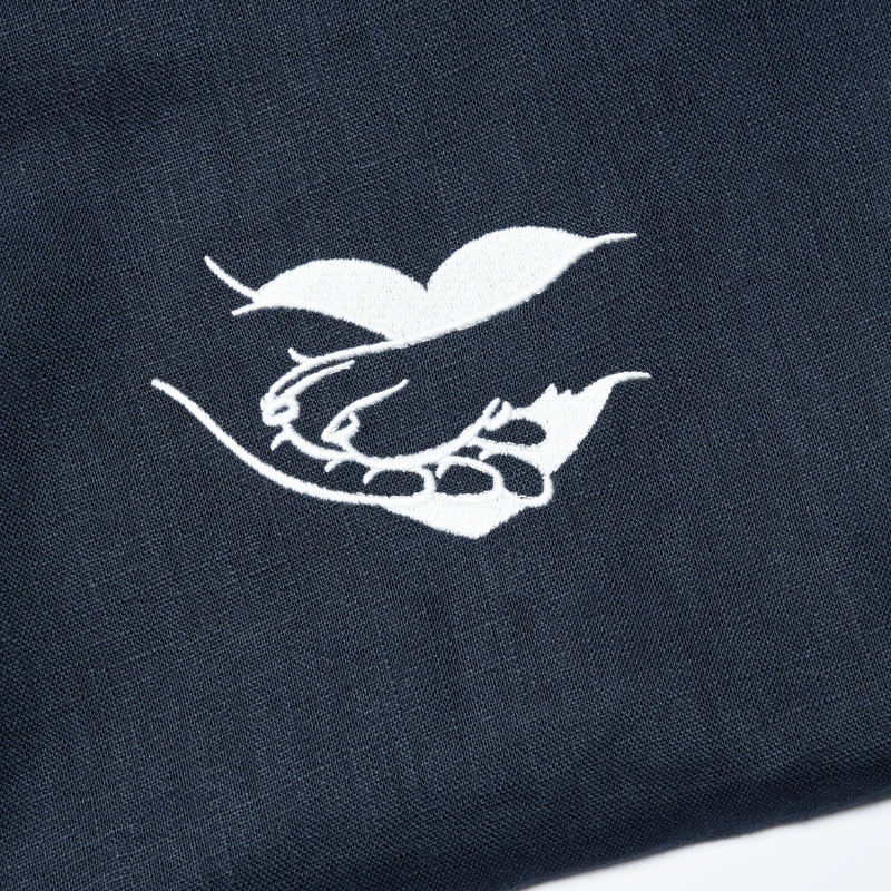 Metis Embroidered Linen Canvas Bag