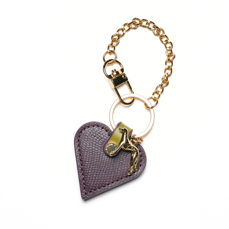 Purrble Leather Heart Bag Charm