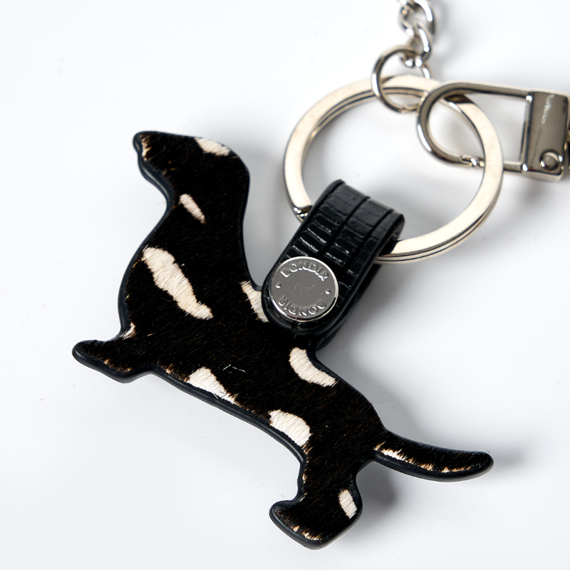 Jungle Fleck Leather Dachshund Bag Charm