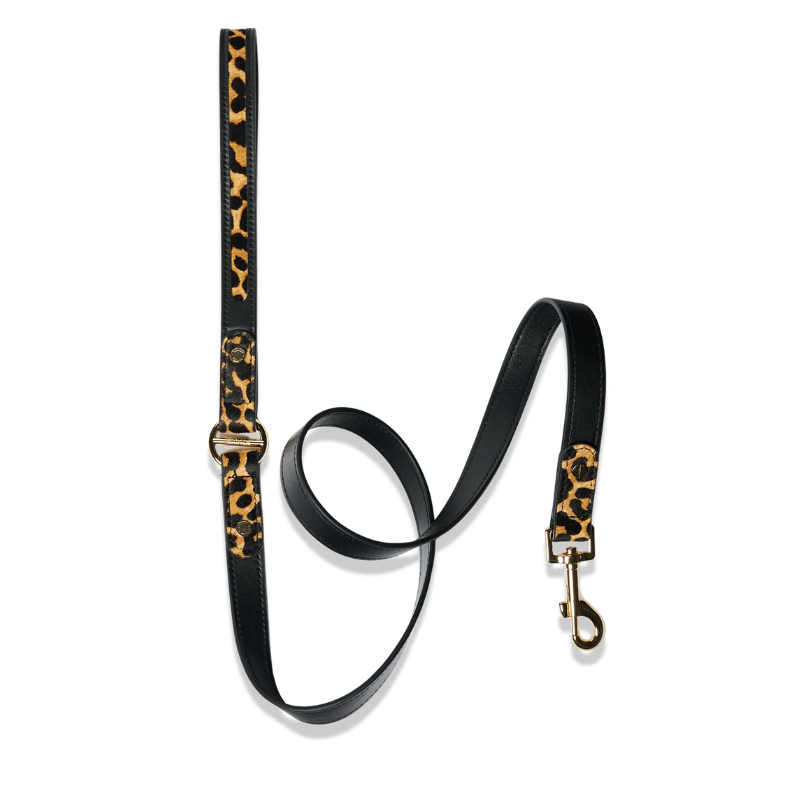 Wide Oak Pony Hair Dog Leash