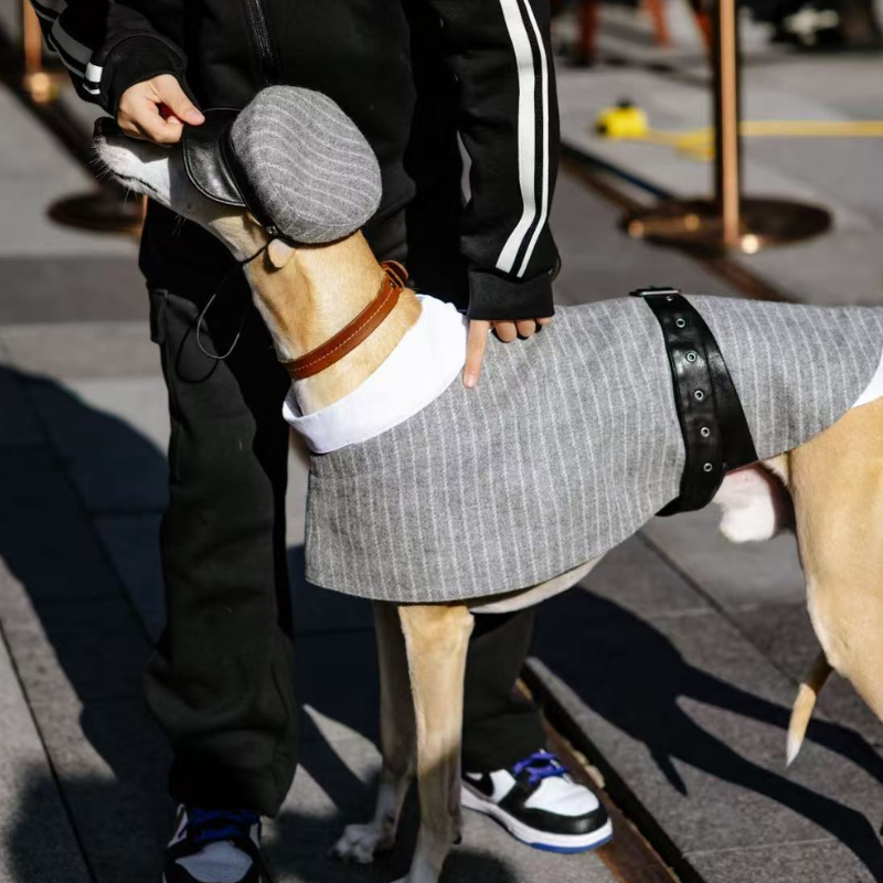 Riverton Pinstriped Wool Coat