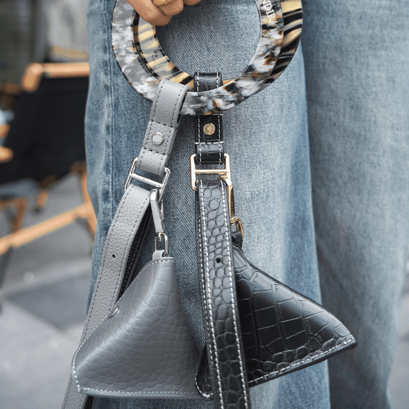 Obsidian Leather Poop Bag - BONDIR
