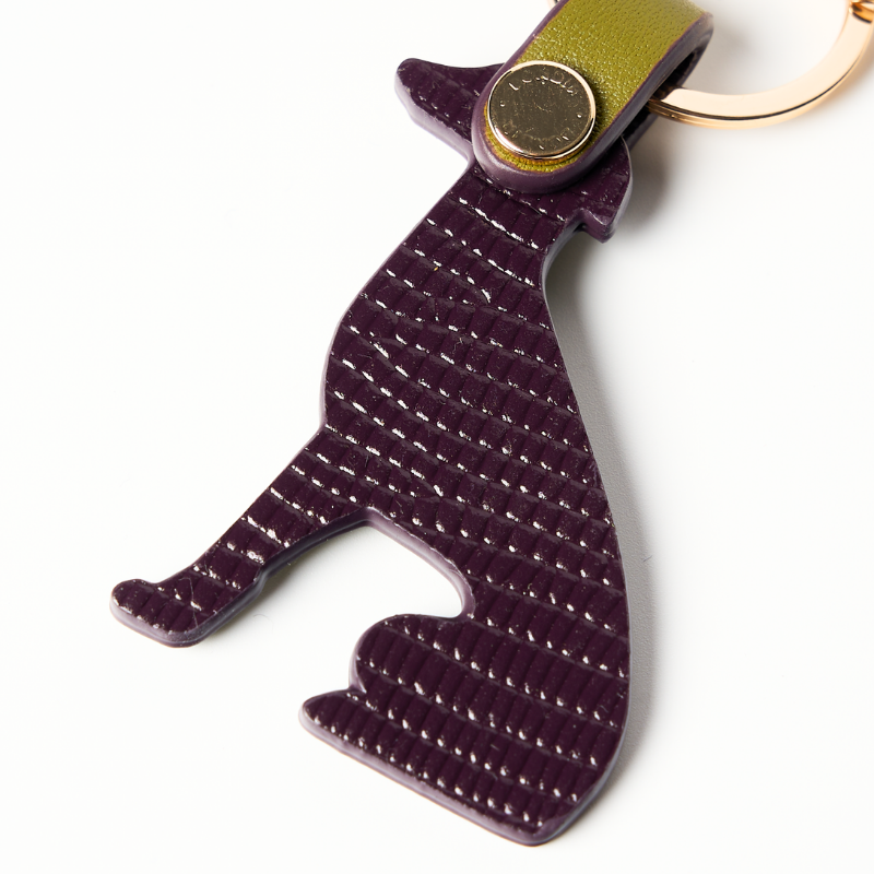 Purrble Leather Greyhound Bag Charm