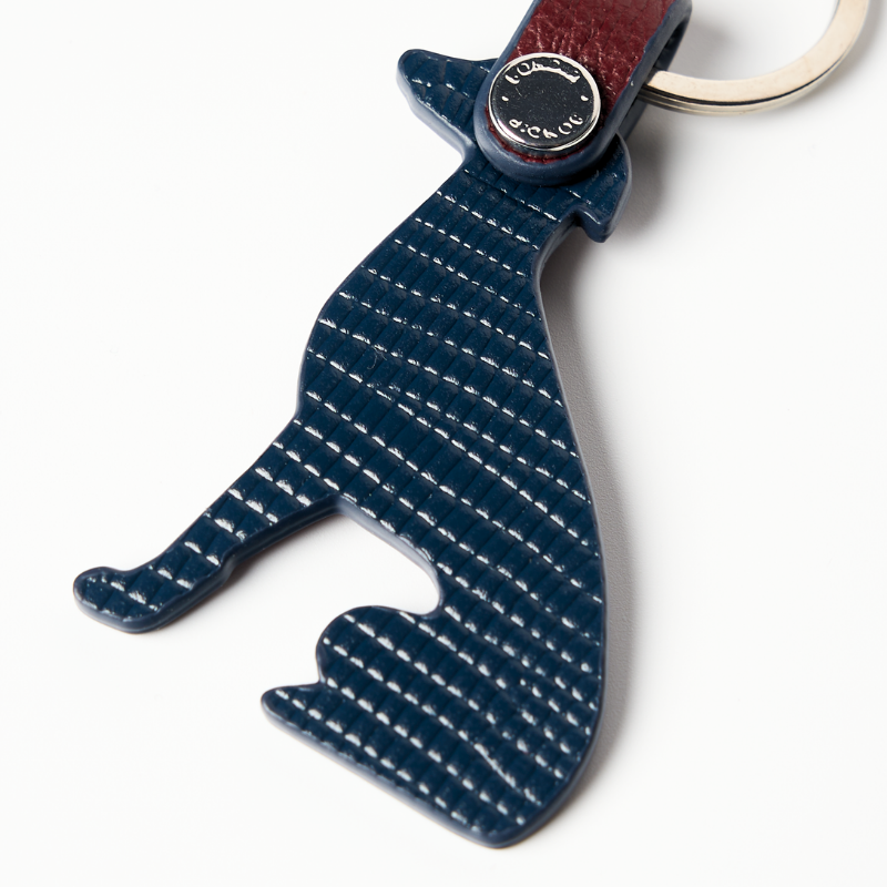 Rosette Leather Greyhound Bag Charm