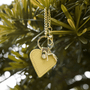 Rosy Leather Heart Bag Charm