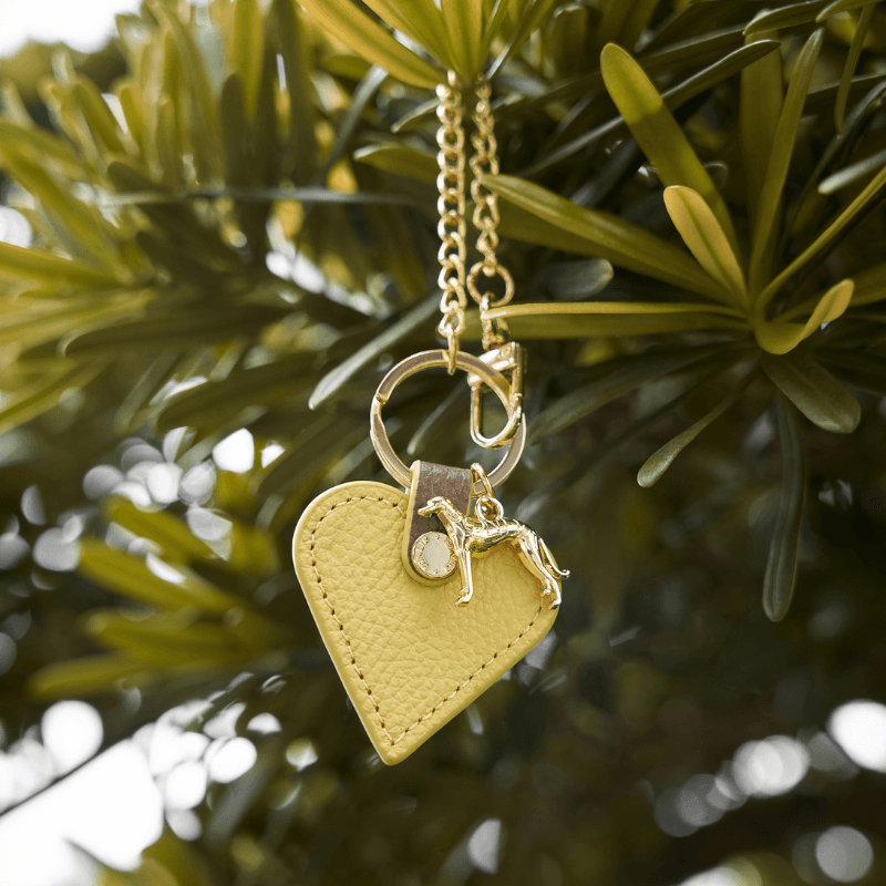Rosy Leather Heart Bag Charm