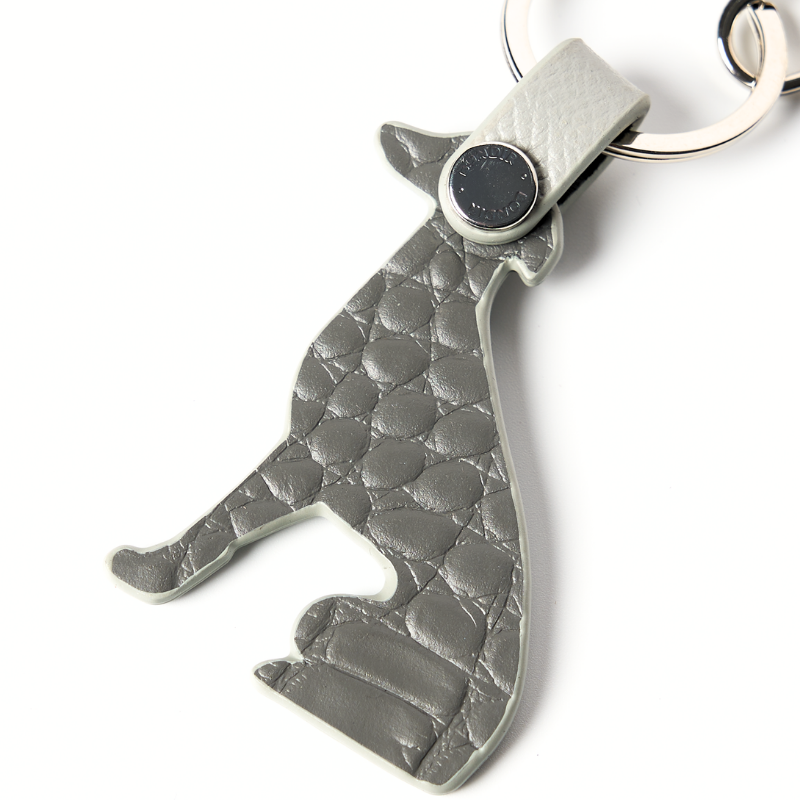 Moonstone Leather Greyhound Bag Charm