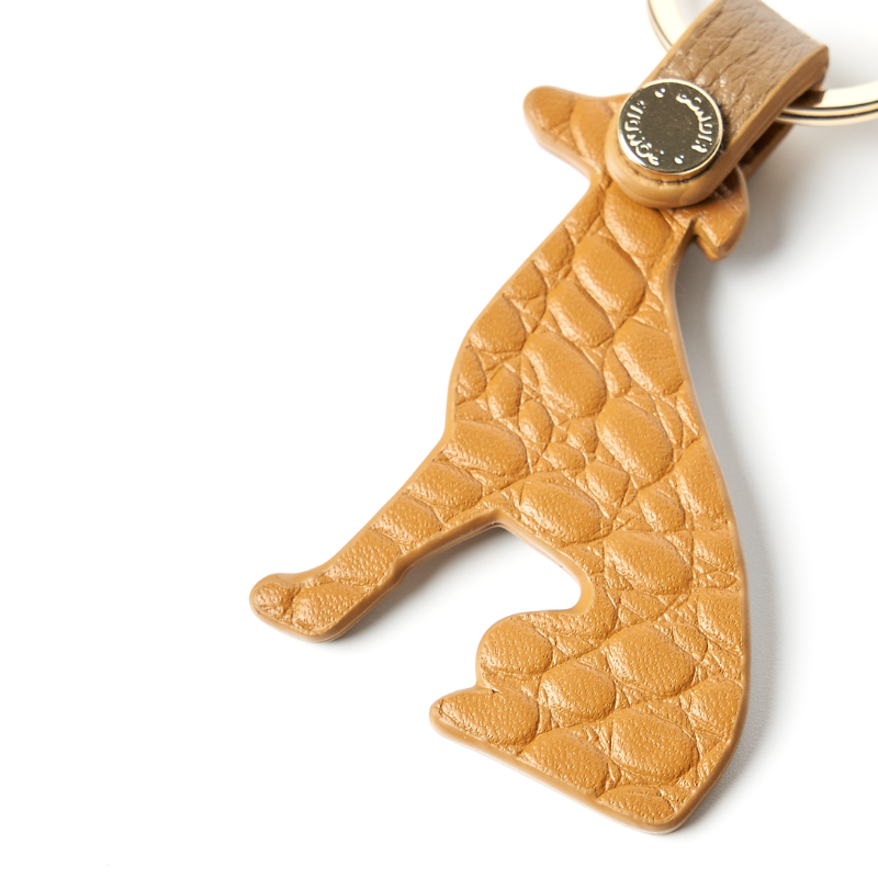 Amber Leather Greyhound Bag Charm