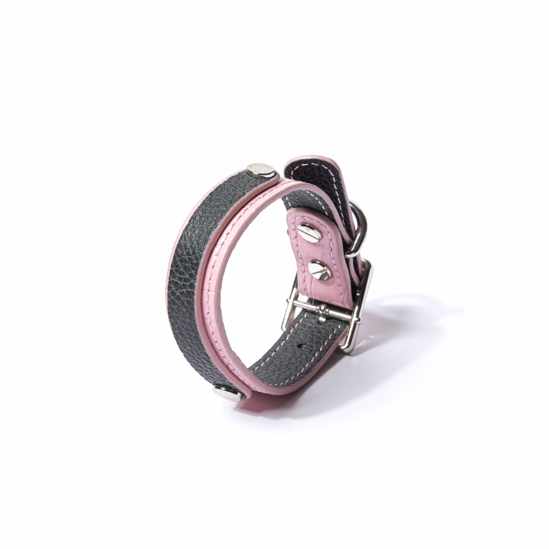 Slim Flamingo Leather Collar