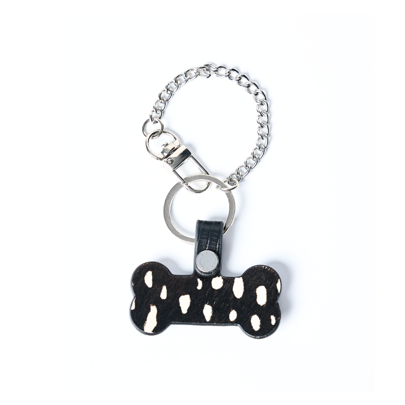 Jungle Fleck Leather Bone Bag Charm