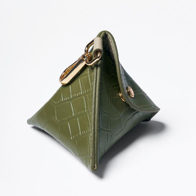 Emerald Leather Poop Bag - BONDIR