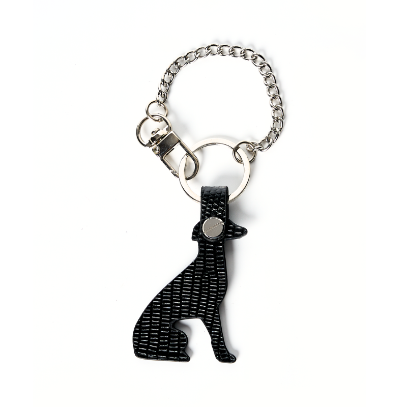 Jungle Fleck Leather Greyhound Bag Charm