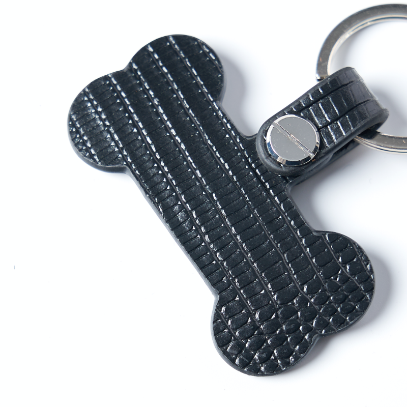Jungle Fleck Leather Bone Bag Charm