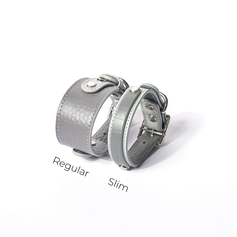 Slim Moonstone Leather Collar