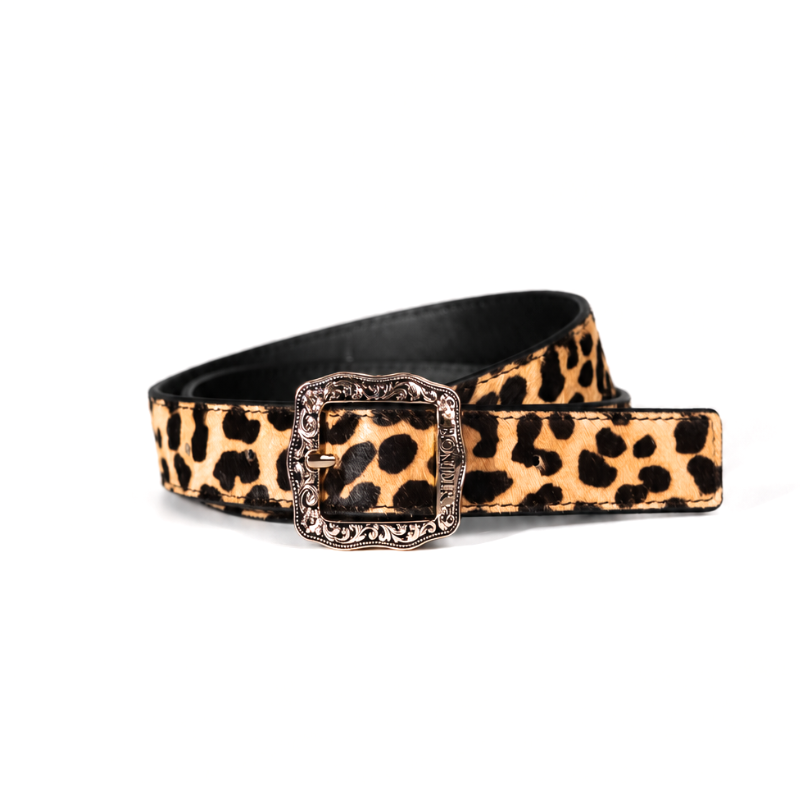 Wide Oak Pony Hair Belt