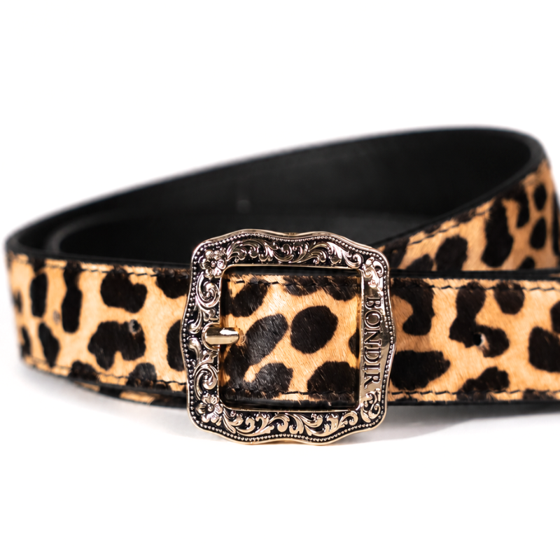 Wide Oak Pony Hair Belt