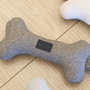 Vintage Bark Tweed Squeaky Bone Dog Toy - BONDIR