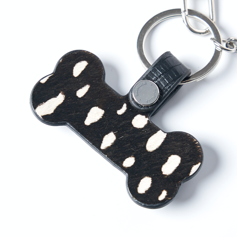 Jungle Fleck Leather Bone Bag Charm