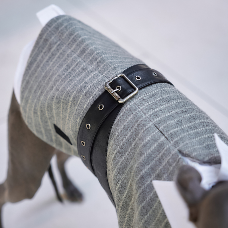 Riverton Pinstriped Wool Coat