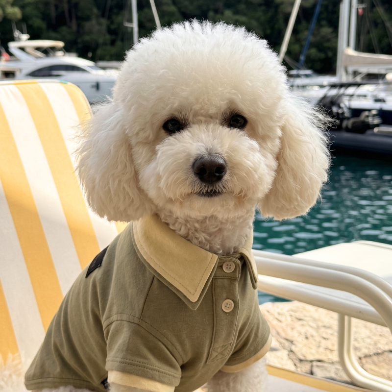 Pistachio Double Layer Dog Polo