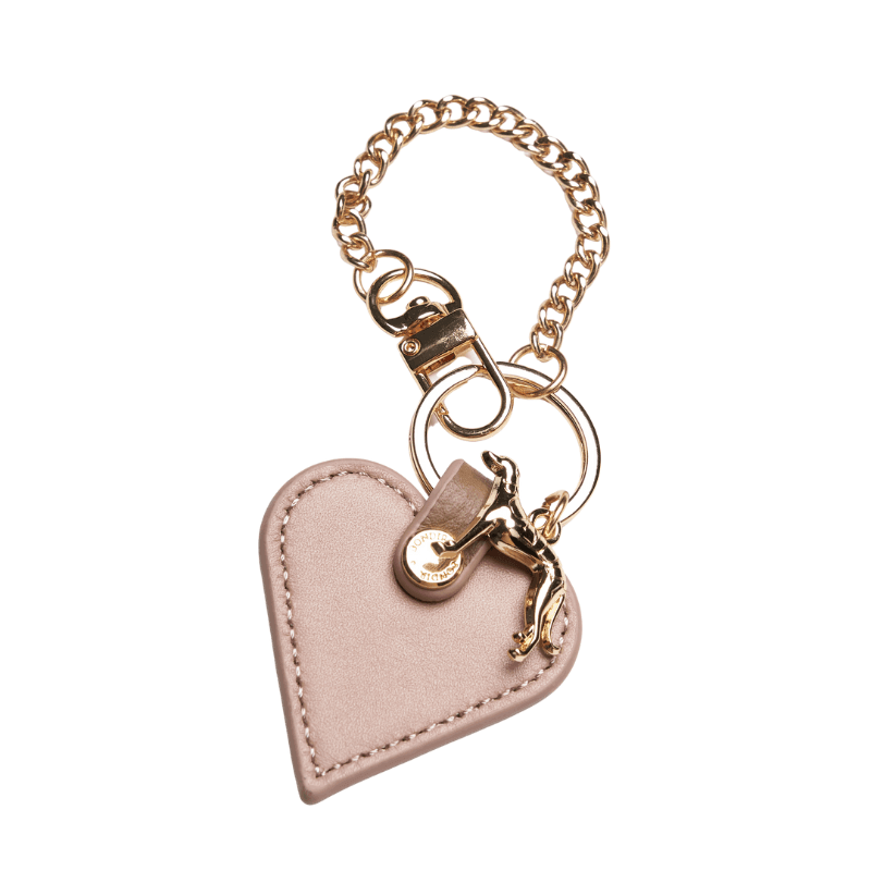 Blushwood Leather Heart Bag Charm - BONDIR