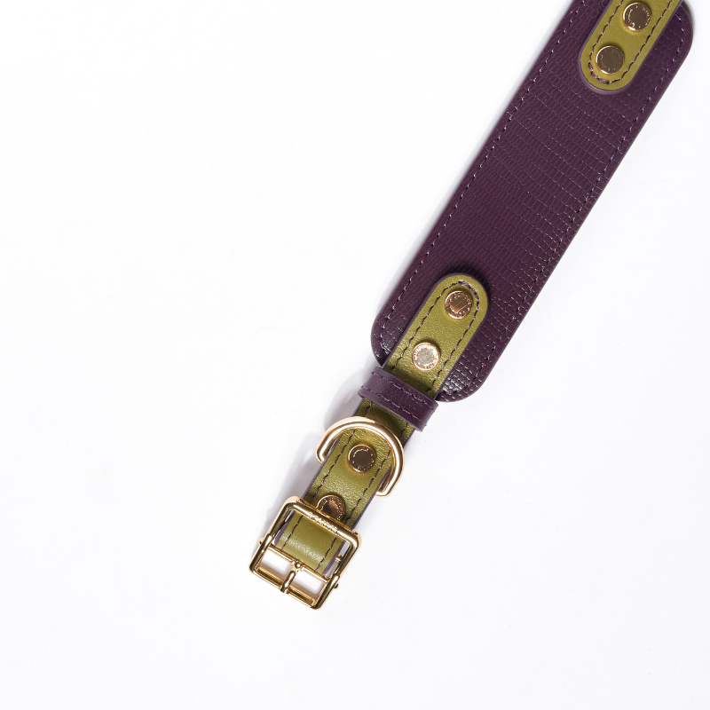 Purrble Leather Collar