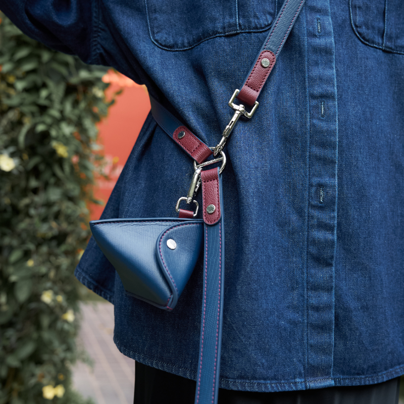 Rosette Leather Poop Bag