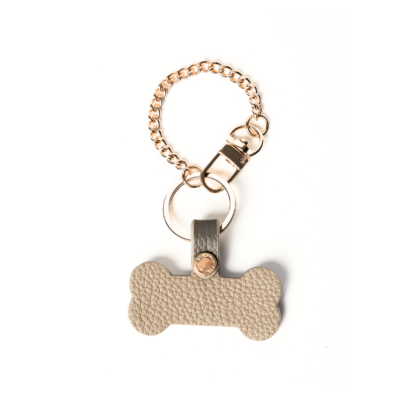 Sand Leather Bone Bag Charm