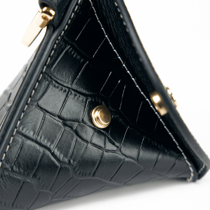 Obsidian Leather Poop Bag - BONDIR