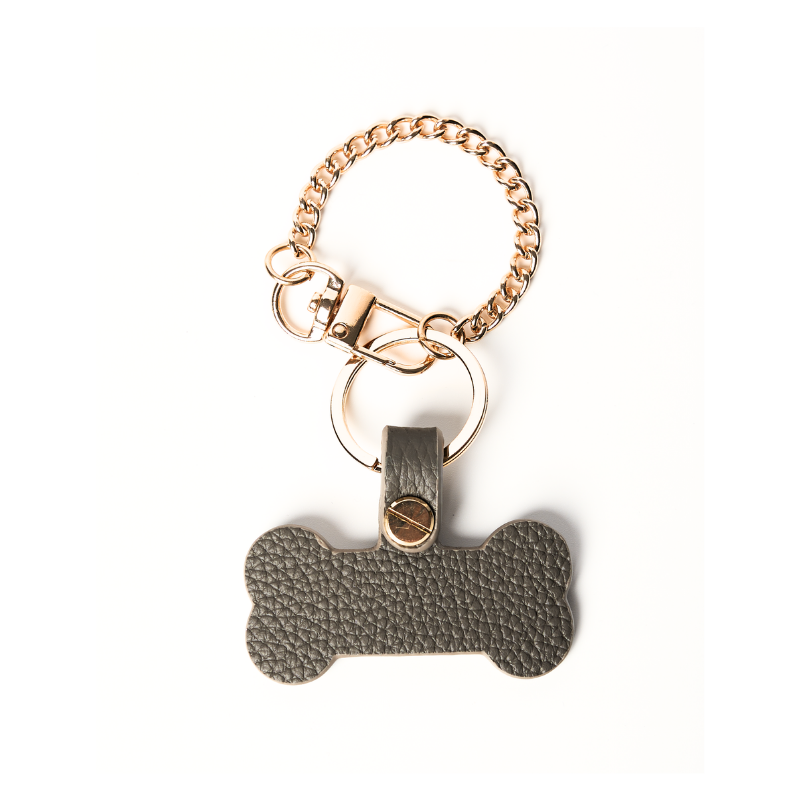 Sand Leather Bone Bag Charm