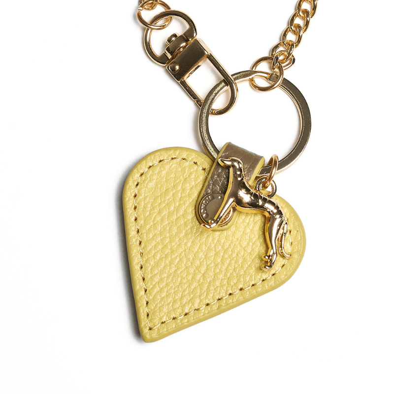 Rosy Leather Heart Bag Charm