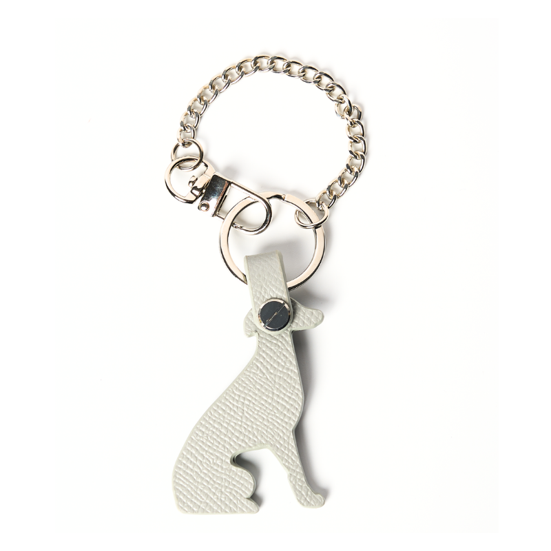 Moonstone Leather Greyhound Bag Charm