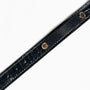 Slim Obsidian Leather Collar - BONDIR