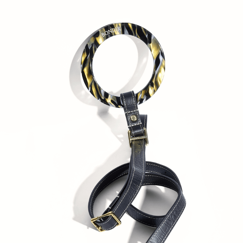 Obsidian Leather Dog Leash